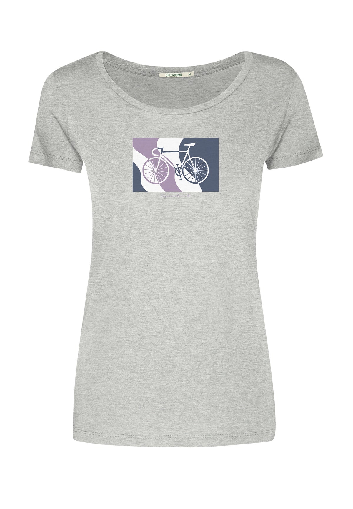 Heather Grey: Sportliches T-Shirt aus Bio-Baumwolle für Damen [17089]