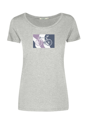Heather Grey: Sportliches T-Shirt aus Bio-Baumwolle für Damen [17089]