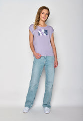 Lila:  Lässiges Shirt aus LENZING™ TENCEL™ Mix für Damen [17091]