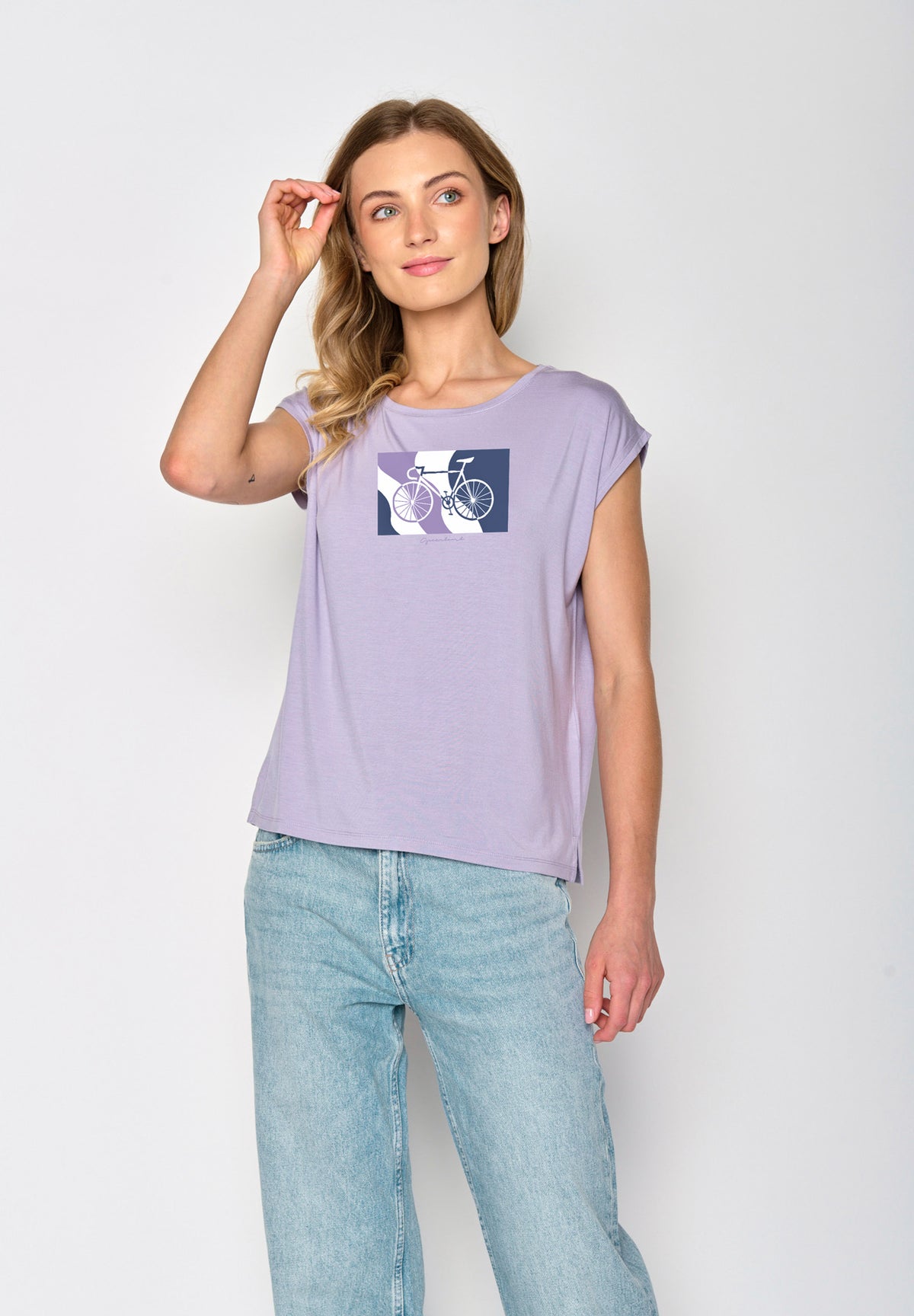 Lila:  Lässiges Shirt aus LENZING™ TENCEL™ Mix für Damen [17092]