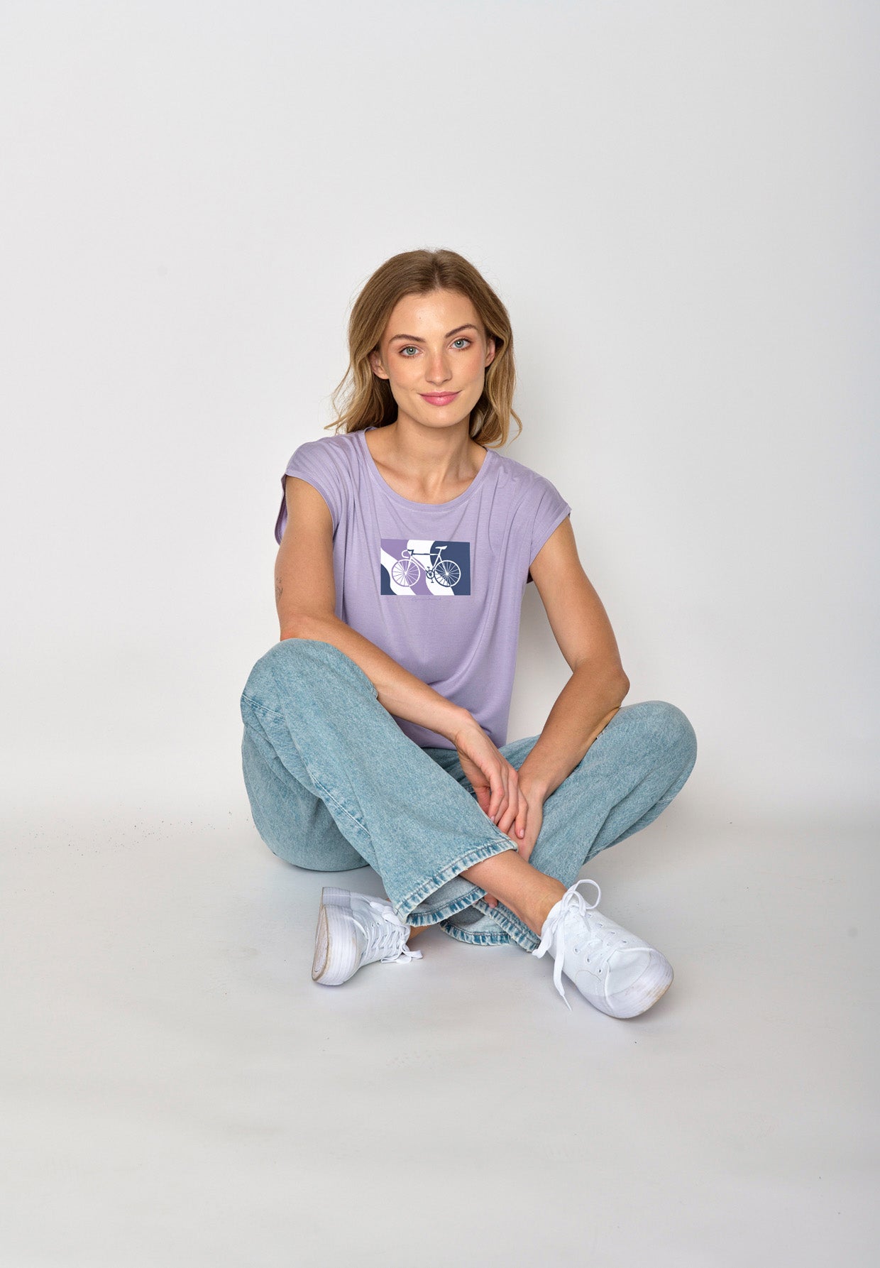 Lila:  Lässiges Shirt aus LENZING™ TENCEL™ Mix für Damen [17094]
