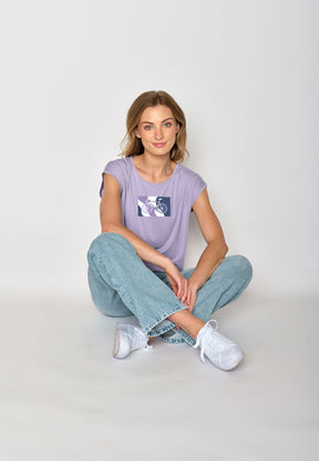 Lila:  Lässiges Shirt aus LENZING™ TENCEL™ Mix für Damen [17094]