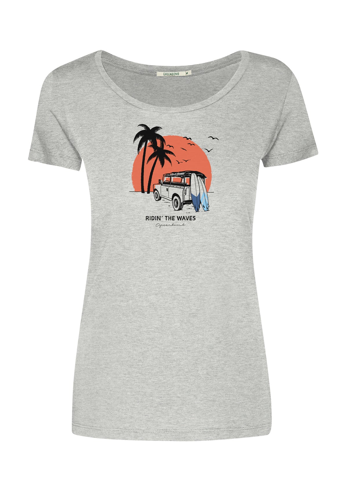 Heather Grey: Sportliches T-Shirt aus Bio-Baumwolle für Damen [17115]
