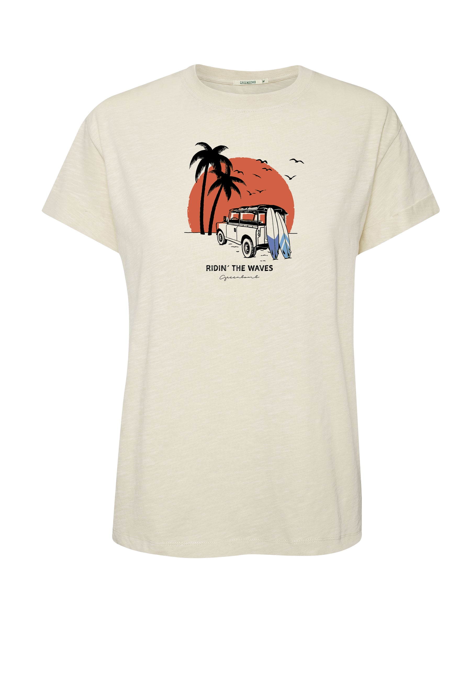 Creme White: Lässiges T-Shirt aus Bio-Baumwolle für Damen [17116]