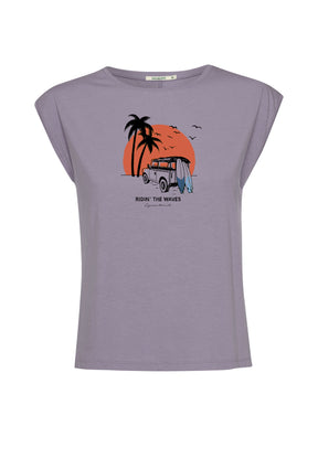 Lila:  Lässiges Shirt aus LENZING™ TENCEL™ Mix für Damen [17121]