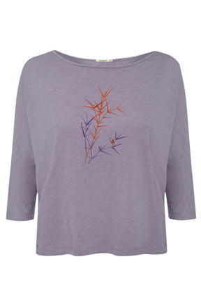 Lila:  Gemütliches Longsleeve aus Viskose (LENZING™ ECOVERO™) Mix für Damen [17129]
