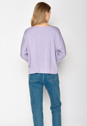 Lilac: Gemütliches Longsleeve aus Viskose (LENZING™ ECOVERO™) Mix für Damen [17132]