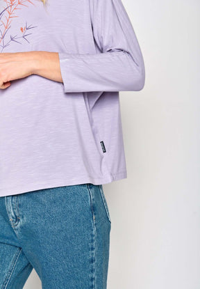 Lila:  Gemütliches Longsleeve aus Viskose (LENZING™ ECOVERO™) Mix für Damen [17134]