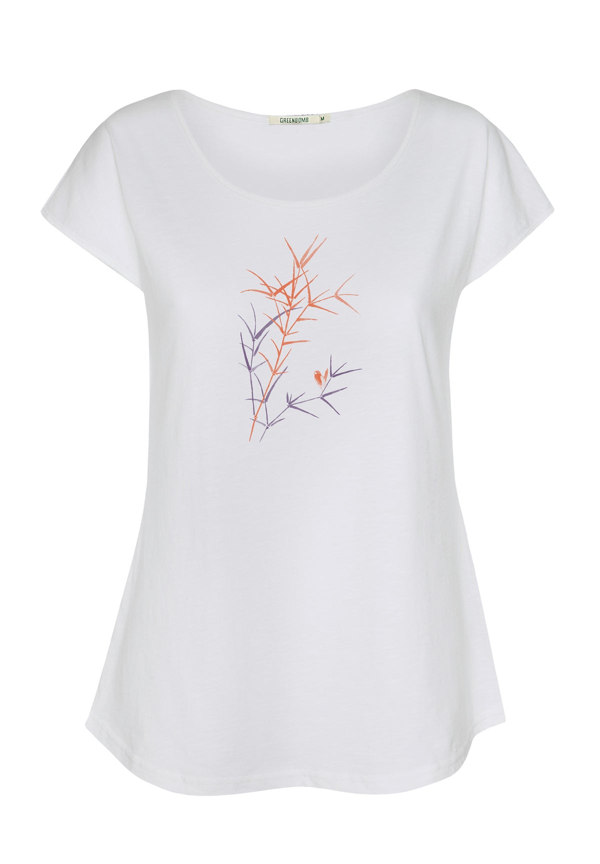 White: Lässiges T-Shirt aus Bio-Baumwolle für Damen [17145]