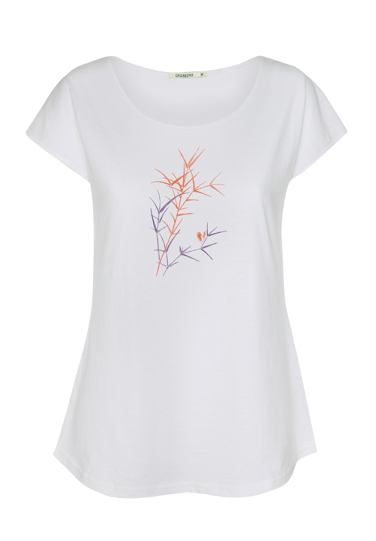 Weiß:  Sportliches T-Shirt aus Bio-Baumwolle für Damen [17145]