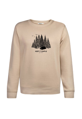 Latte: Gemütliches Sweatshirt aus Bio-Baumwolle für Damen [17146]