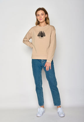 Latte: Gemütliches Sweatshirt aus Bio-Baumwolle für Damen [17147]