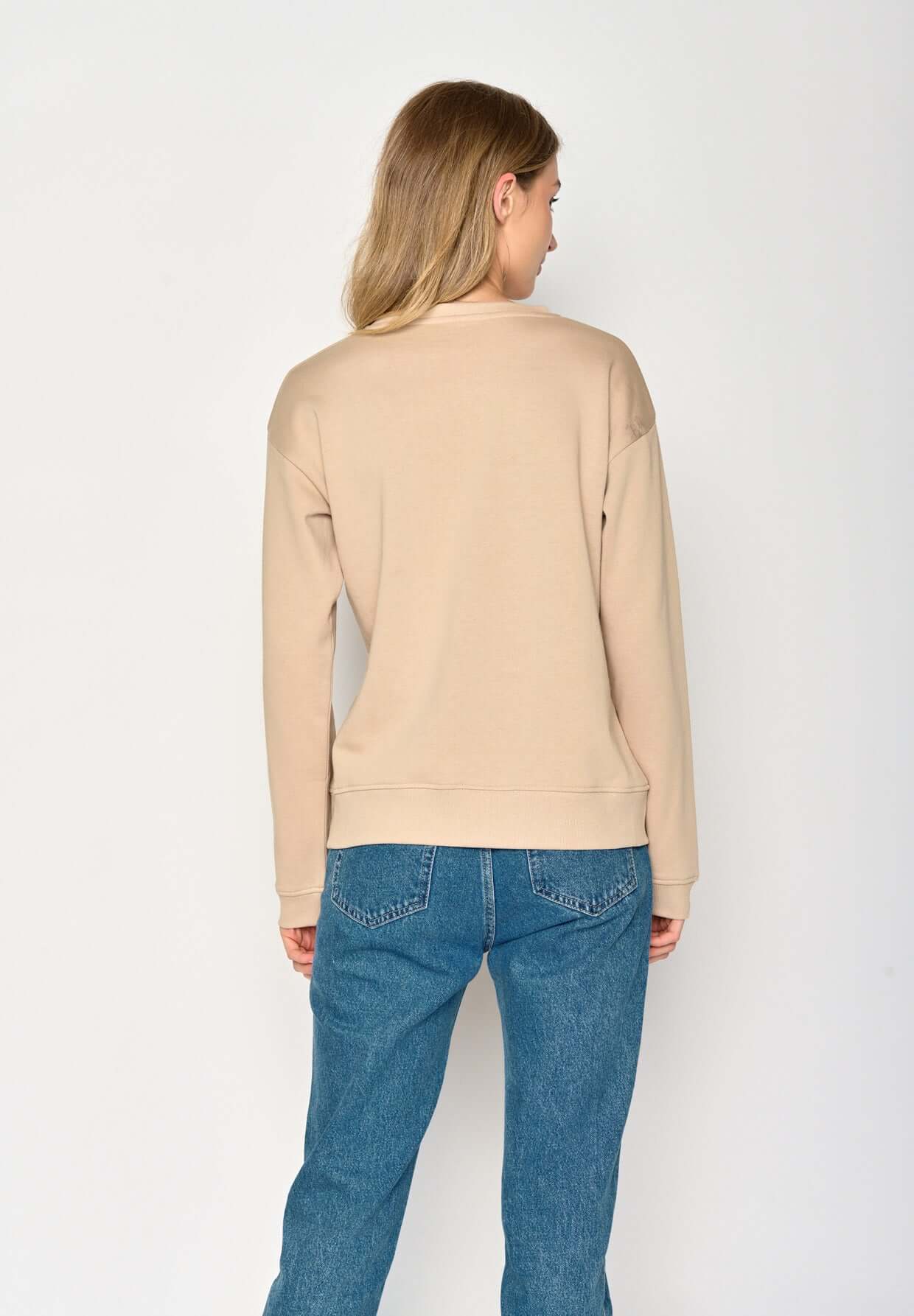 Braun:  Gemütliches Sweatshirt aus Bio-Baumwolle für Damen [17149]