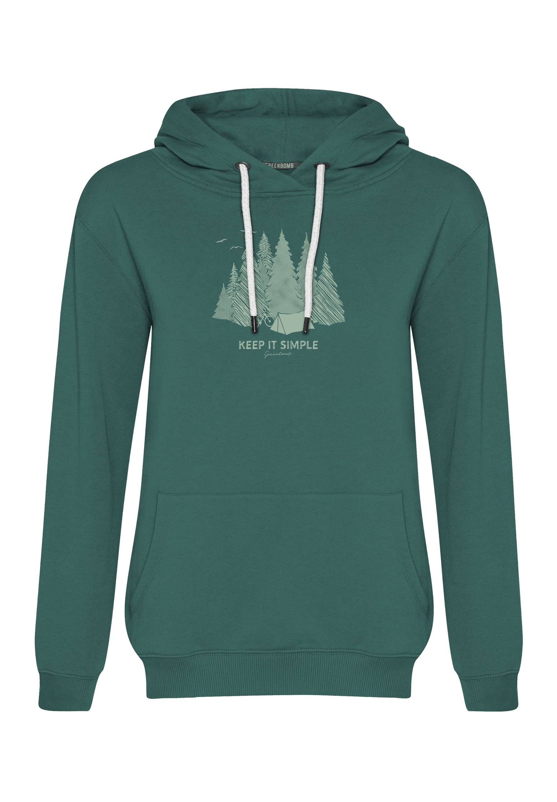 Jungle Green: Gemütlicher Hoodie aus Bio-Baumwolle für Damen [17151]