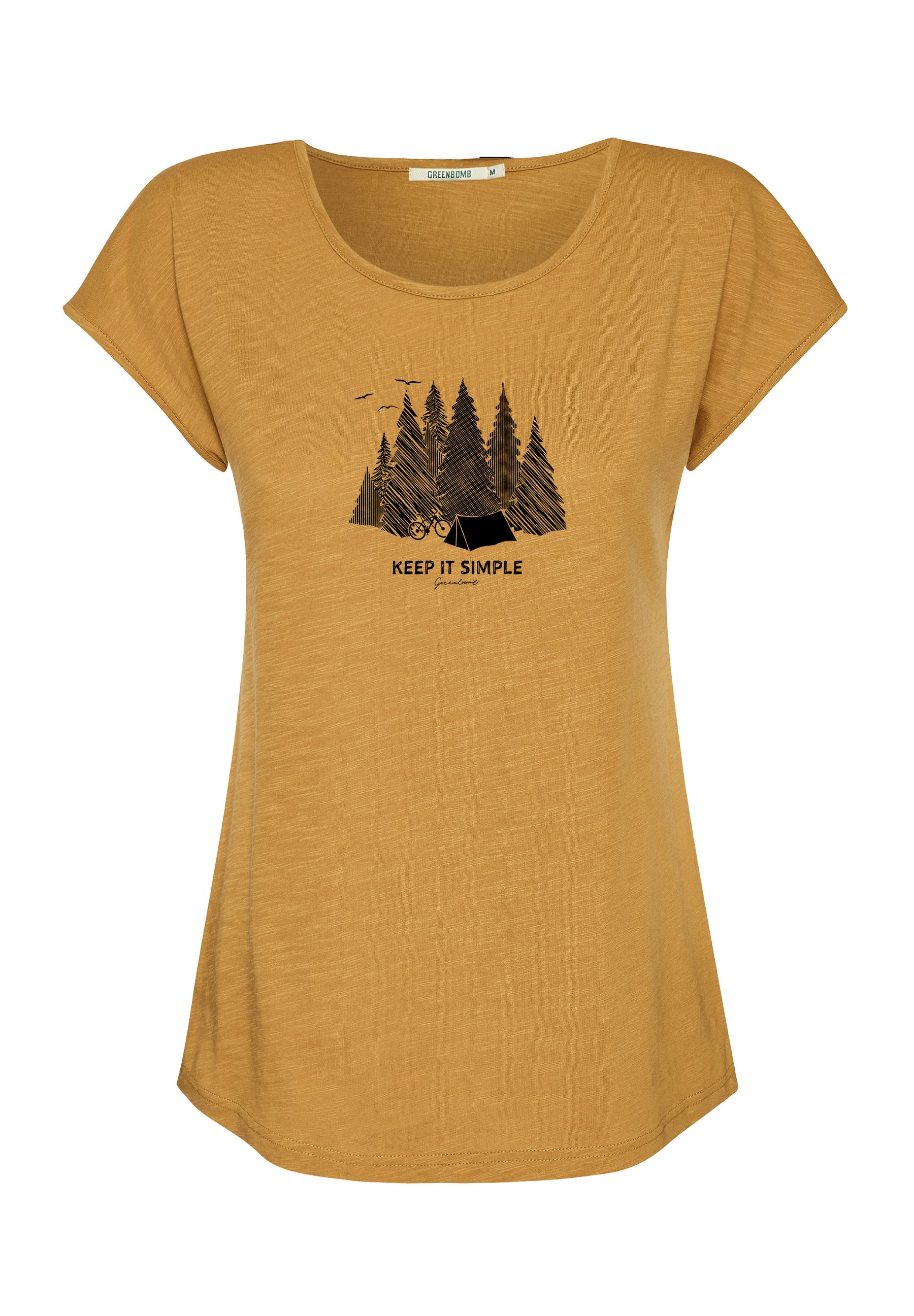 Golden Yellow: Sportliches T-Shirt aus Bio-Baumwolle für Damen [17157]