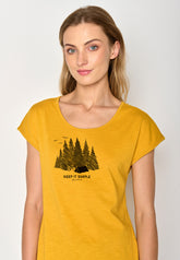 Gelb:  Sportliches T-Shirt aus Bio-Baumwolle für Damen [17161]