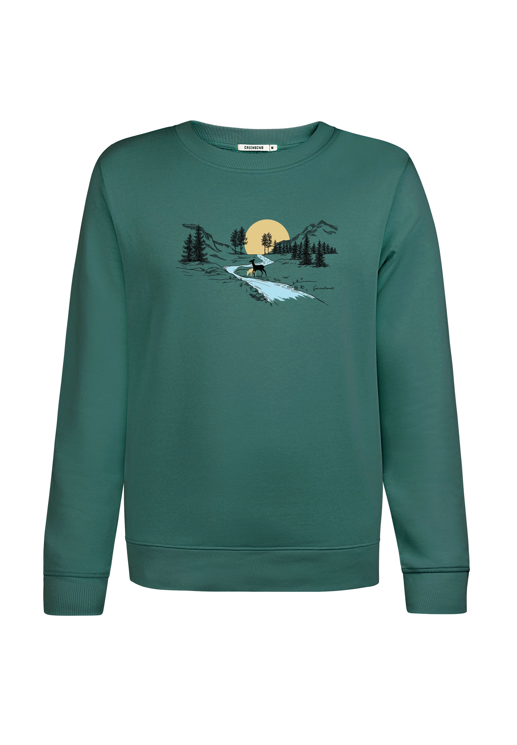 Jungle Green: Gemütliches Sweatshirt aus Bio-Baumwolle für Damen [17172]