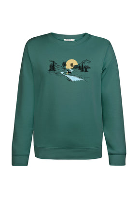 Jungle Green: Gemütliches Sweatshirt aus Bio-Baumwolle für Damen [17172]