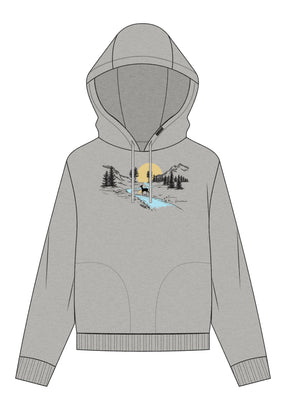 Grau:  Gemütlicher Hoodie aus Bio-Baumwoll Mix für Damen [17188]