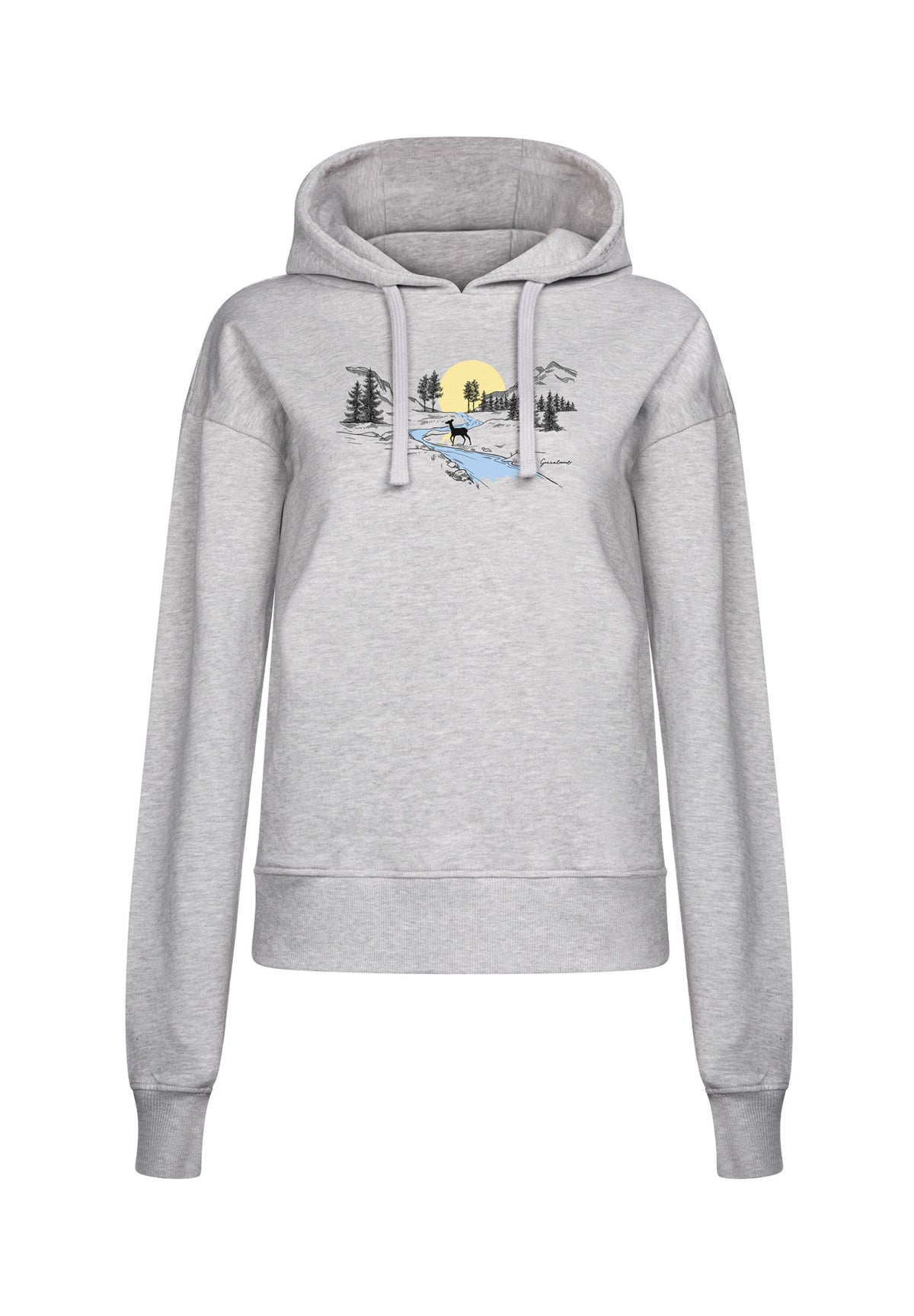 Grau:  Gemütlicher Hoodie aus Bio-Baumwoll Mix für Damen [17189]