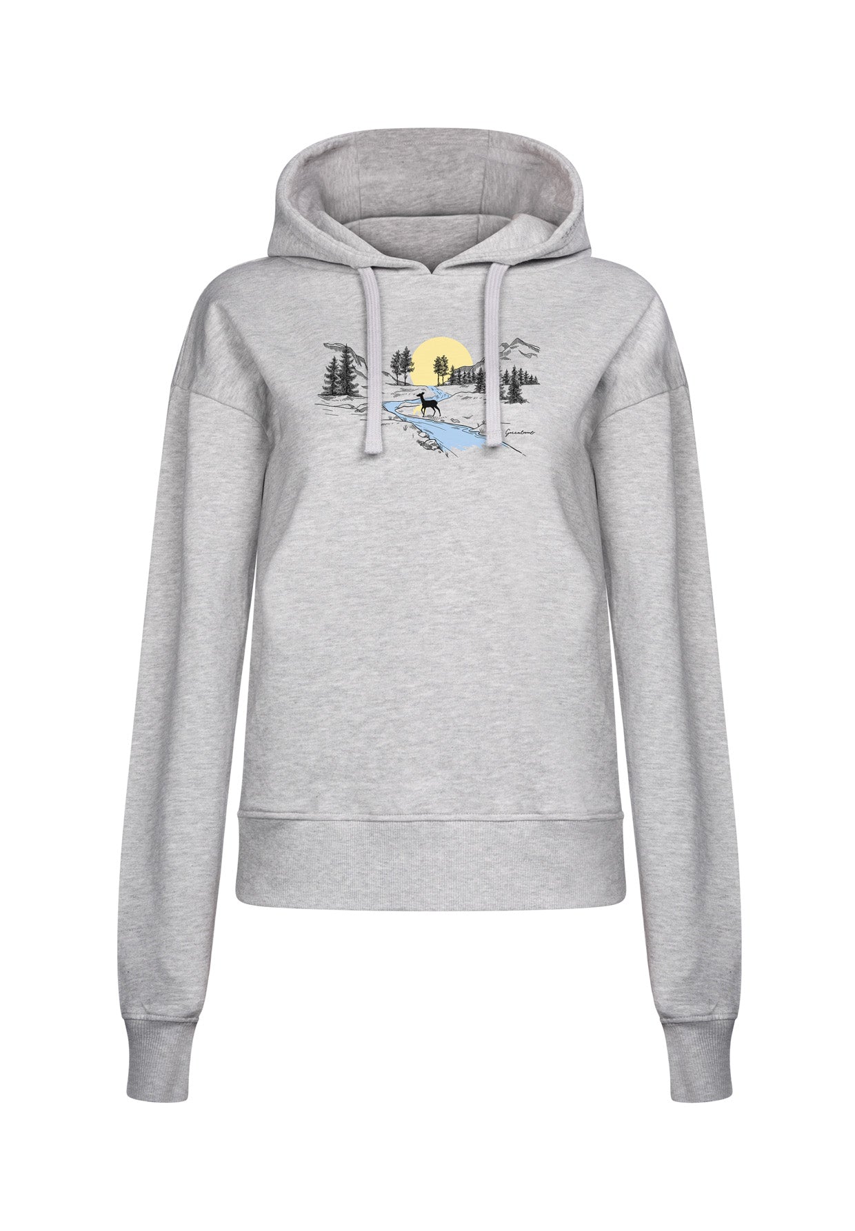 Grau:  Gemütlicher Hoodie aus Bio-Baumwoll Mix für Damen [17189]