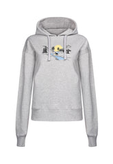 Grau:  Gemütlicher Hoodie aus Bio-Baumwoll Mix für Damen [17189]