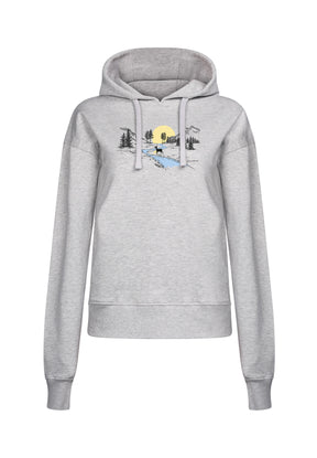 Grau:  Gemütlicher Hoodie aus Bio-Baumwoll Mix für Damen [17189]