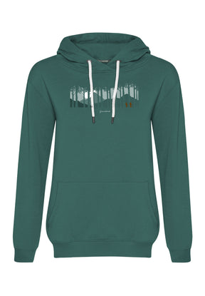 Jungle Green: Gemütlicher Hoodie aus Bio-Baumwolle für Damen [17201]
