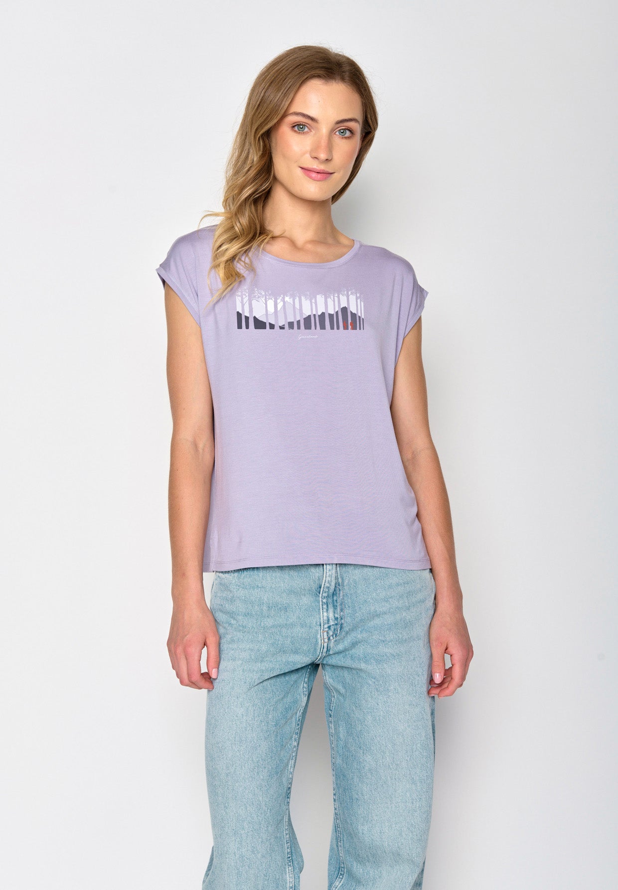 Lila:  Lässiges Shirt aus LENZING™ TENCEL™ Mix für Damen [17224]