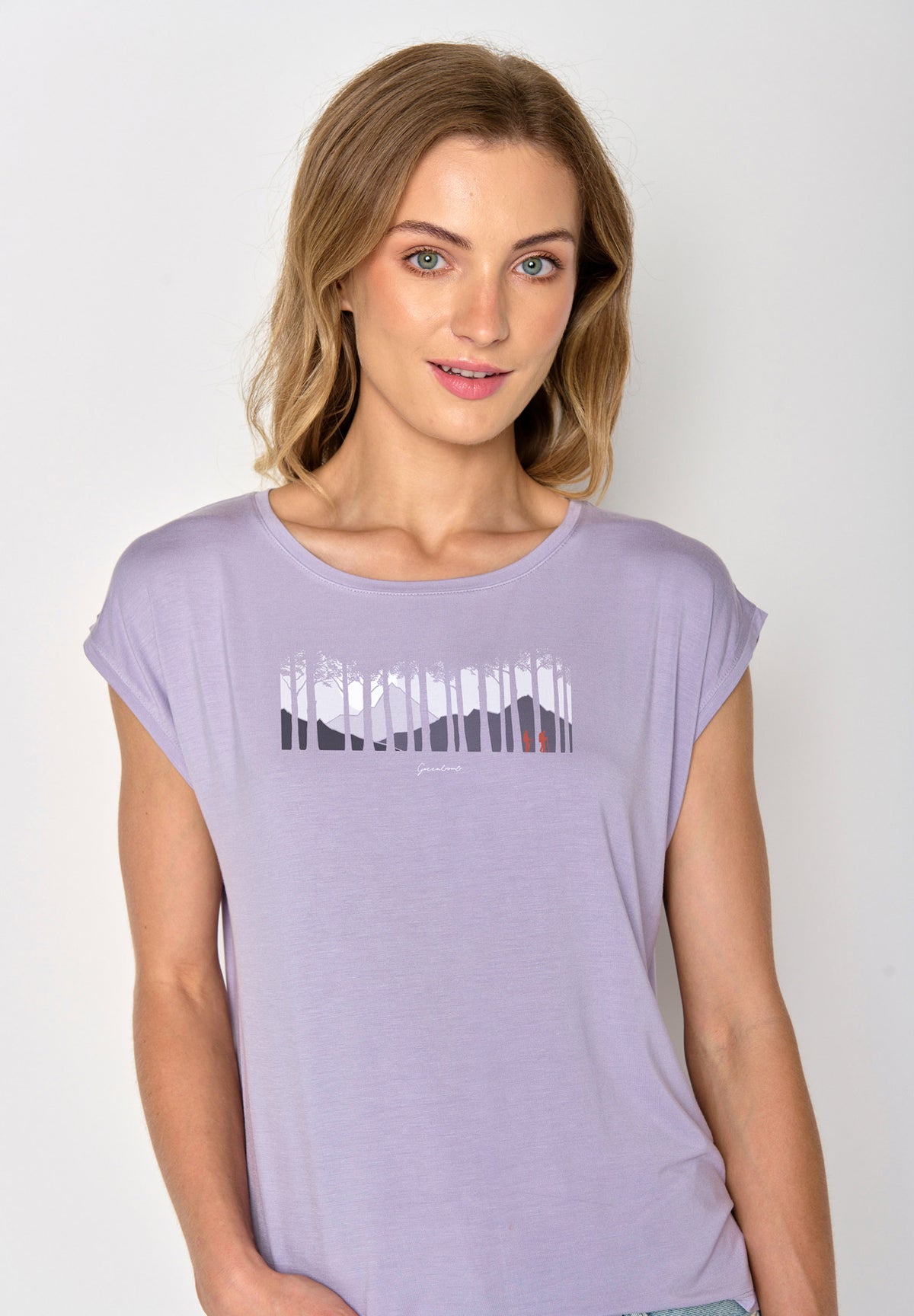 Lilac: Lässiges Shirt aus LENZING™ TENCEL™ Mix für Damen [17226]