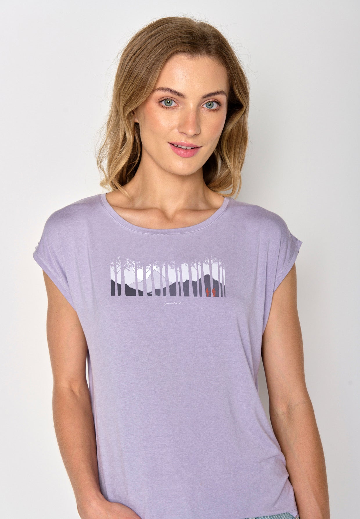 Lilac: Lässiges Shirt aus LENZING™ TENCEL™ Mix für Damen [17226]