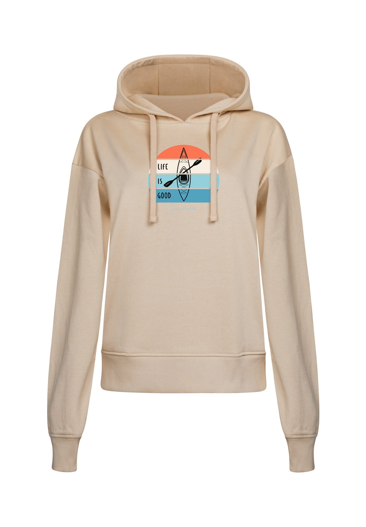 Braun:  Gemütlicher Hoodie aus Bio-Baumwoll Mix für Damen [17245]