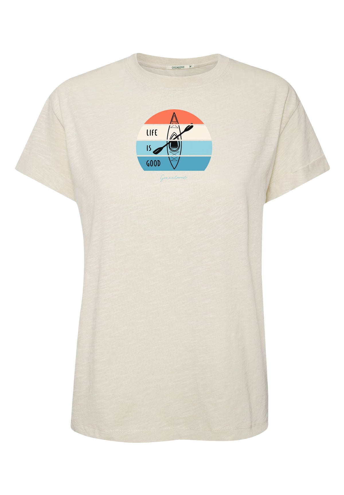 Creme White: Lässiges T-Shirt aus Bio-Baumwolle für Damen [17256]