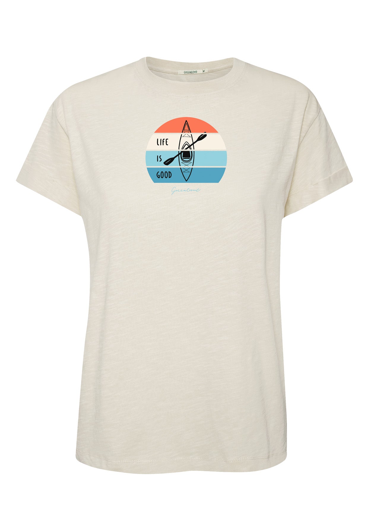 Creme White: Lässiges T-Shirt aus Bio-Baumwolle für Damen [17256]