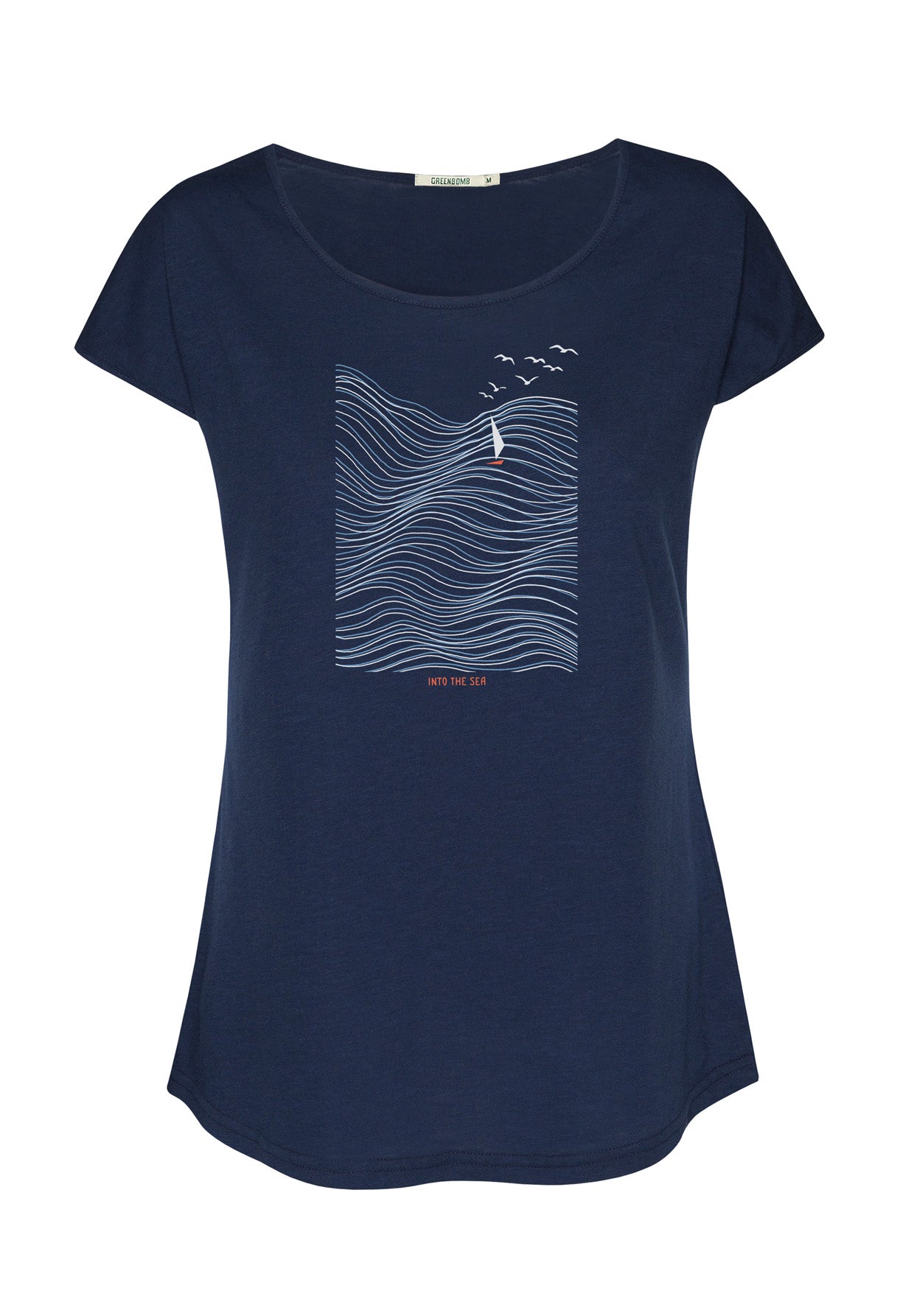 Blau:  Sportliches T-Shirt aus Bio-Baumwolle für Damen [17264]