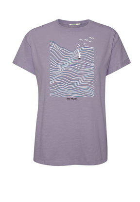 Lilac: Lässiges T-Shirt aus Bio-Baumwolle für Damen [17275]
