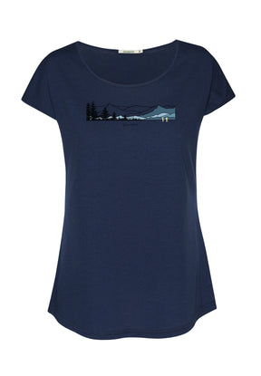 Blau:  Sportliches T-Shirt aus Bio-Baumwolle für Damen [17280]
