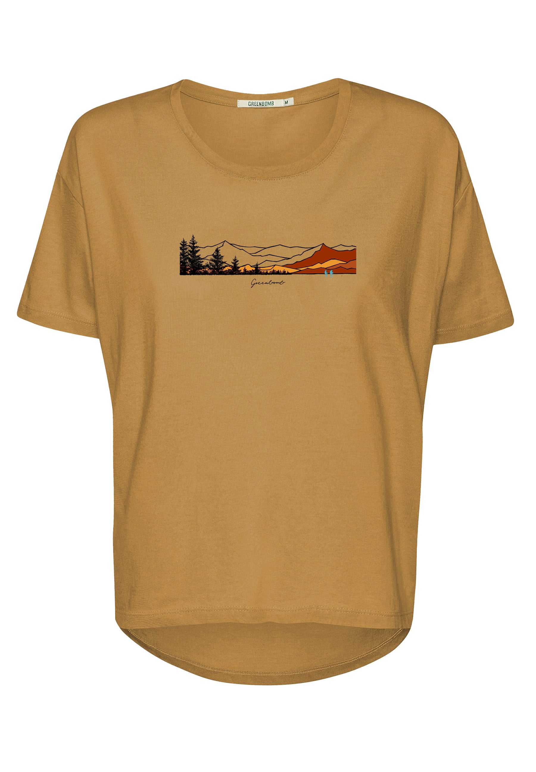 Gelb:  Lässiges T-Shirt aus Bio-Baumwoll Mix für Damen [17281]
