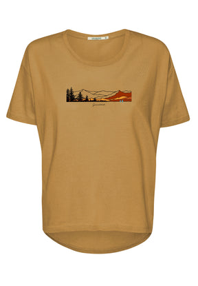 Gelb:  Lässiges T-Shirt aus Bio-Baumwoll Mix für Damen [17281]