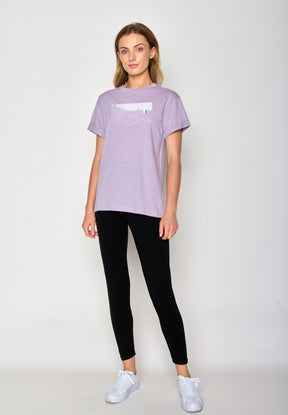 Lila:  Lässiges T-Shirt aus Bio-Baumwolle für Damen [17325]