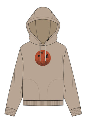 Braun:  Gemütlicher Hoodie aus Bio-Baumwoll Mix für Damen [17334]