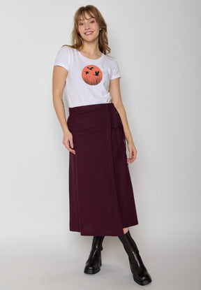 Weiß:  Lässiges T-Shirt aus Bio-Baumwolle für Damen [17347]