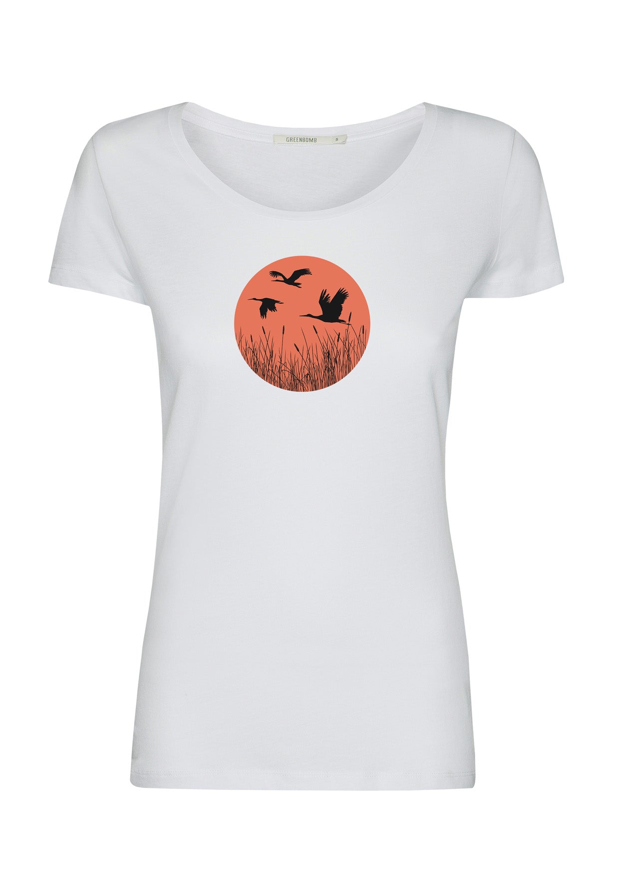 Weiß:  Lässiges T-Shirt aus Bio-Baumwolle für Damen [17350]