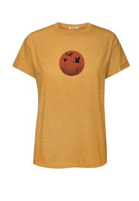 Gelb:  Lässiges T-Shirt aus Bio-Baumwolle für Damen [17351]