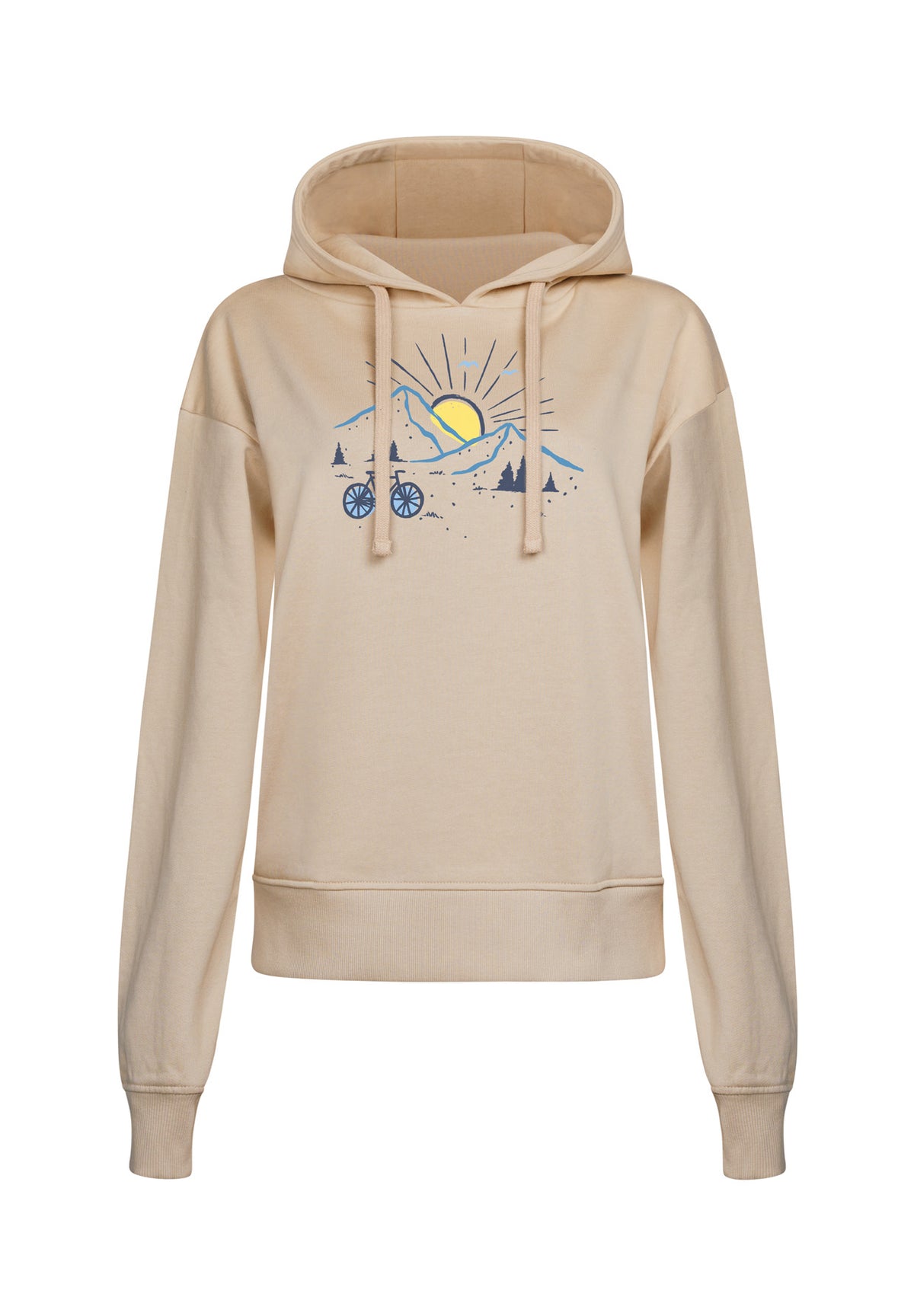 Latte: Gemütlicher Hoodie aus Bio-Baumwoll Mix für Damen [17368]