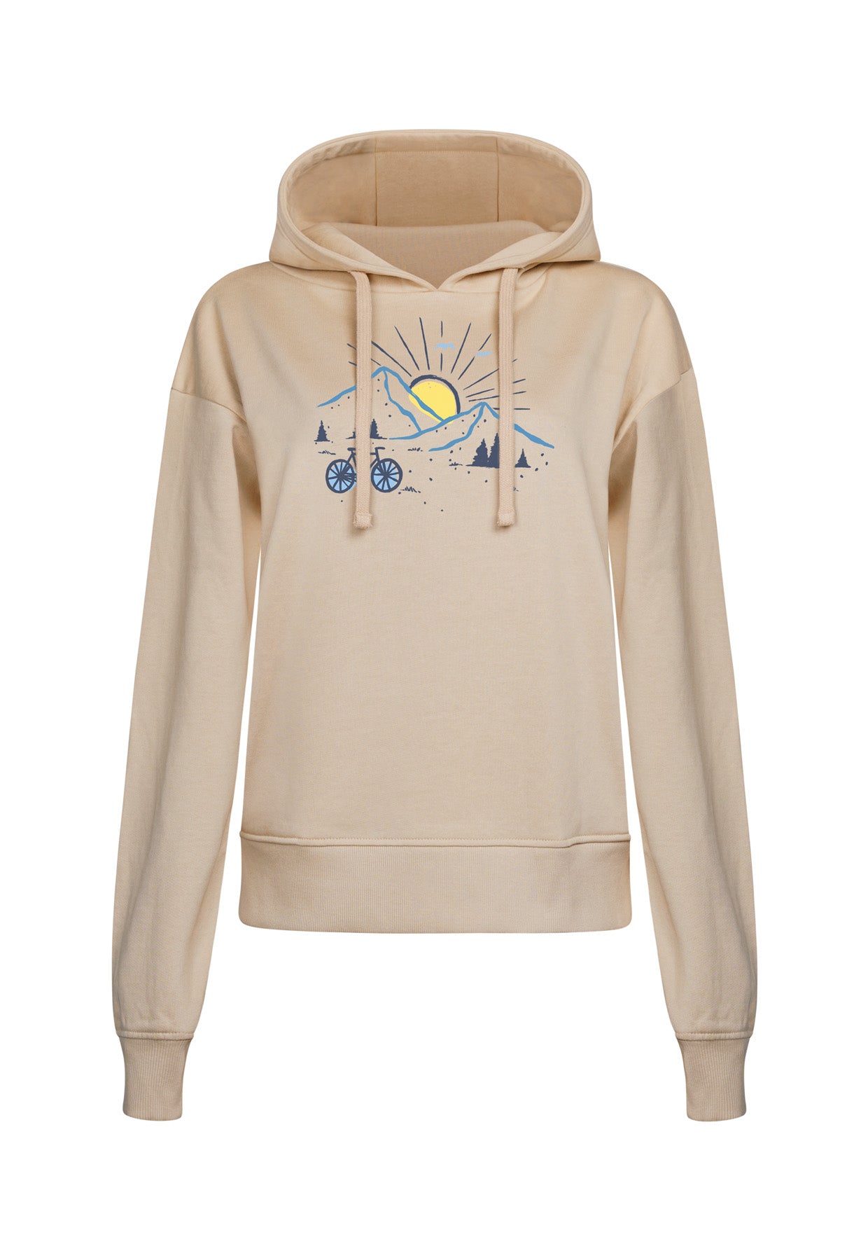 Braun:  Gemütlicher Hoodie aus Bio-Baumwoll Mix für Damen [17368]