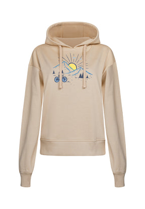 Braun:  Gemütlicher Hoodie aus Bio-Baumwoll Mix für Damen [17368]