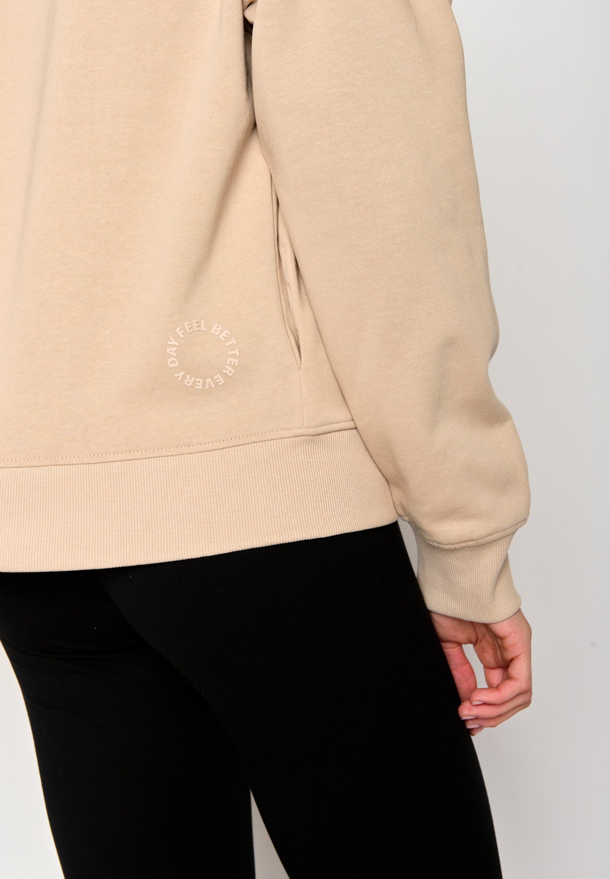 Braun:  Gemütlicher Hoodie aus Bio-Baumwoll Mix für Damen [17373]