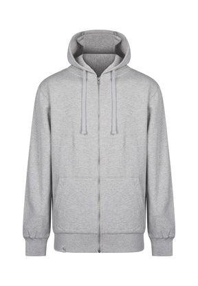 Grau:  Sportliche Zipjacke aus Bio-Baumwolle für Herren [17385]