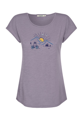 Lilac: Lässiges T-Shirt aus Bio-Baumwolle für Damen [17386]